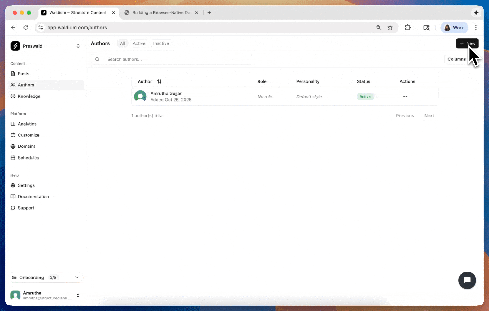 Screenshot of the content generation modal showing style, tone, and length options