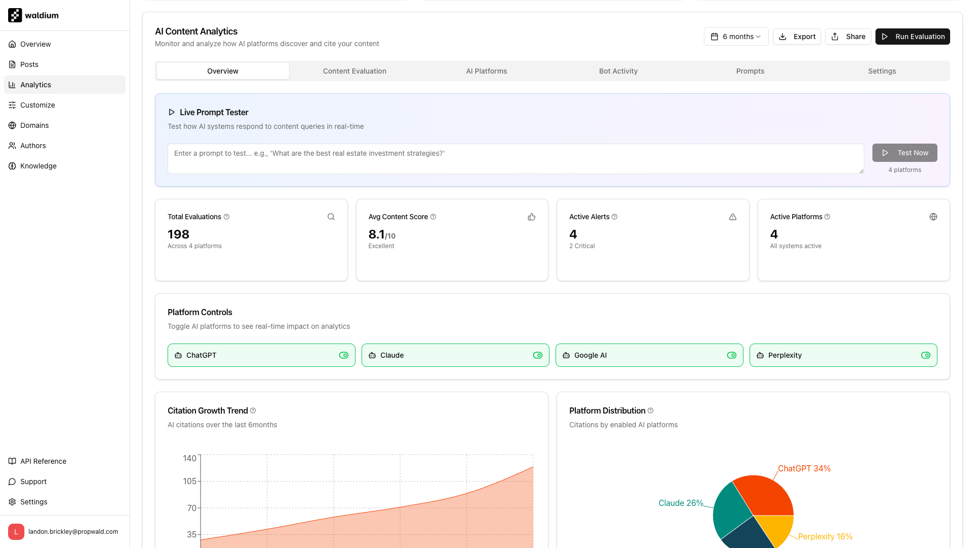 Screenshot of the content generation modal showing style, tone, and length options